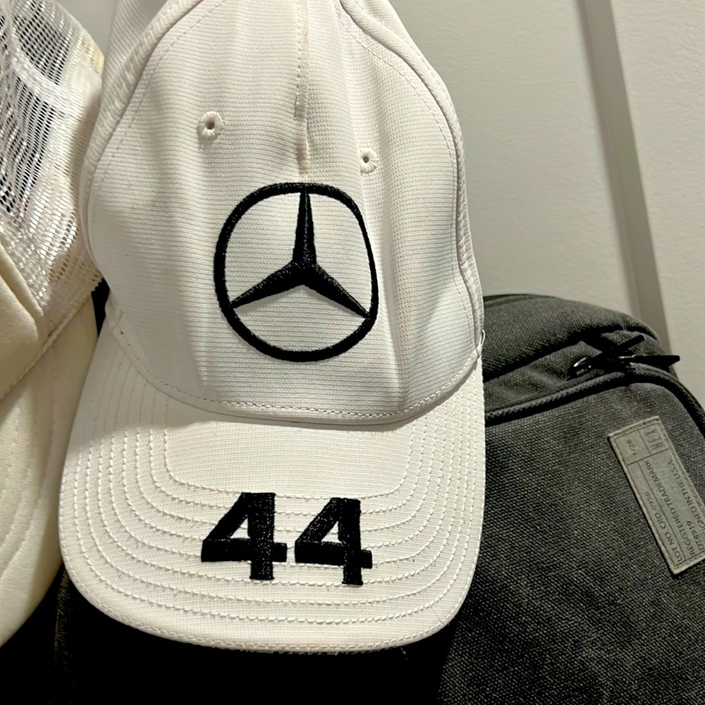 White Mercedes-Benz Hat